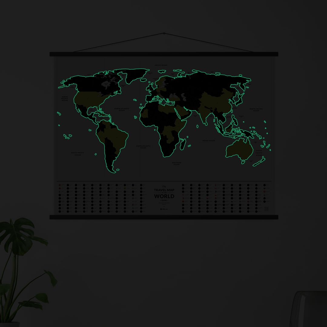 Скретч-карта мира Travel Map Glow World (на английском) Скретч-карта мира Travel Map Glow World (на английском)