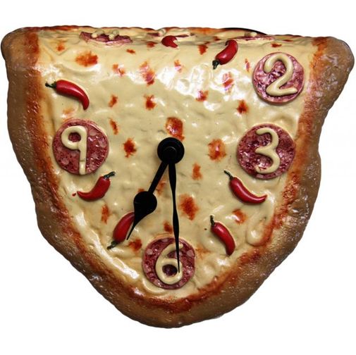 Часы Сальвадора Дали Пицца Вид спереди