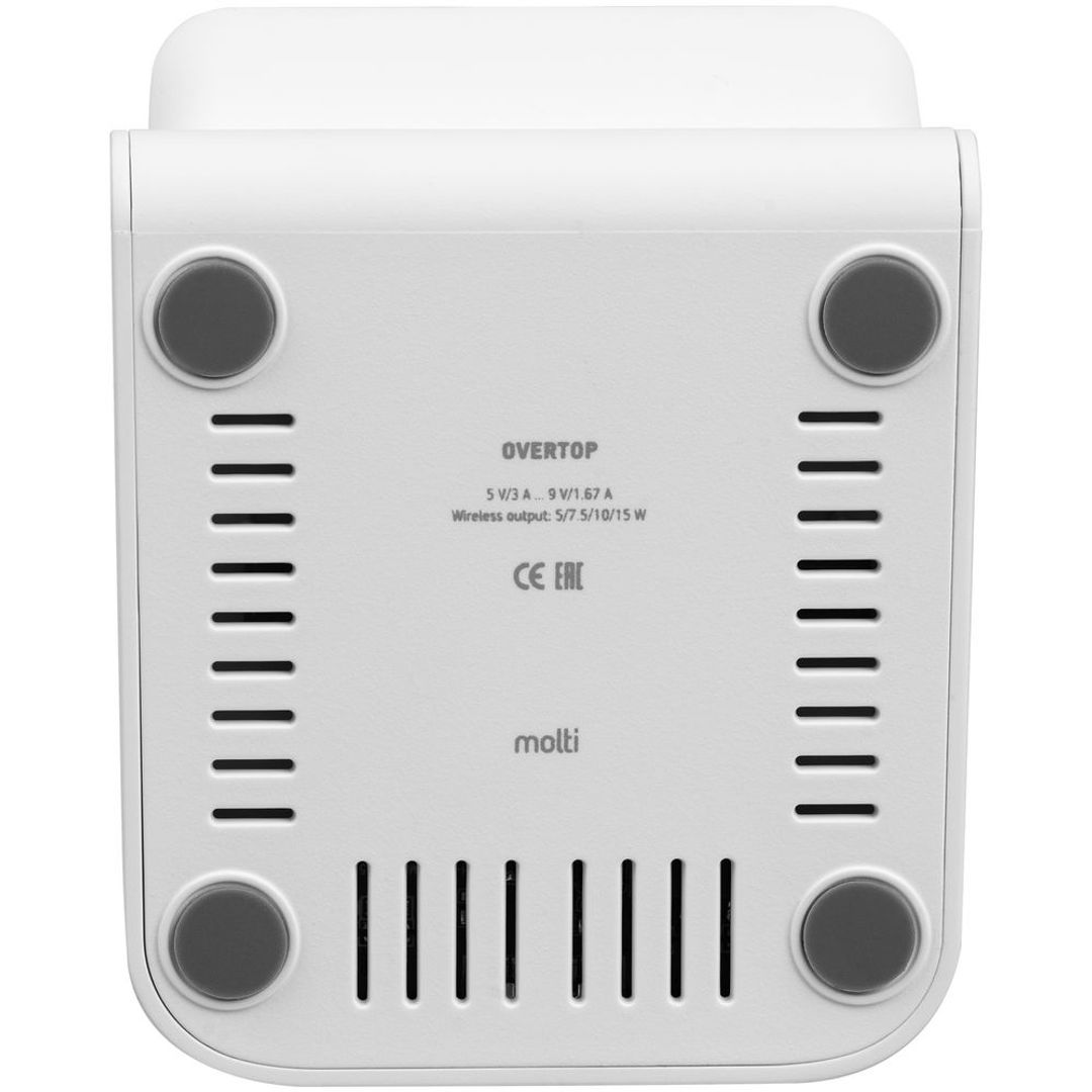 Беспроводное зарядное устройство с быстрой зарядкой Overtop (Белое) Беспроводное зарядное устройство с быстрой зарядкой Overtop (Белое)