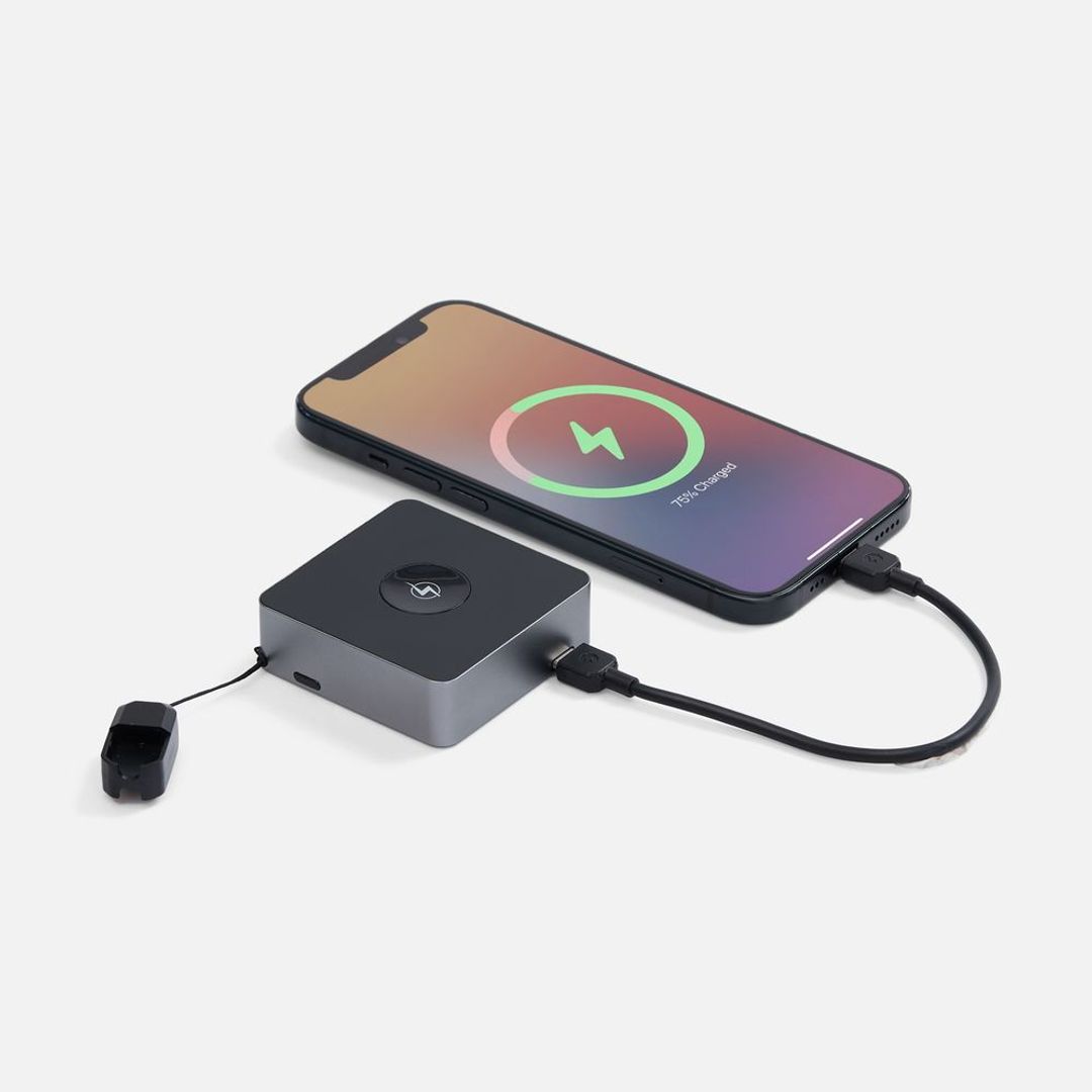 Внешний аккумулятор с беспроводной зарядкой Aura Power 5000 мАч (серый)