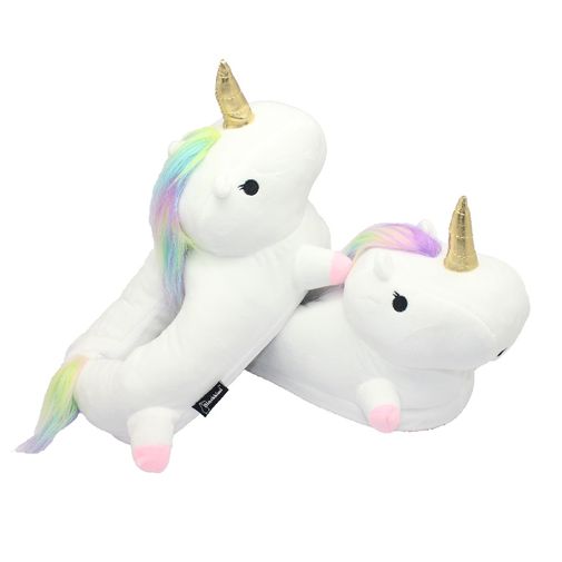 Тапочки Радужные единороги (закрытые) (Белый) Тапочки Радужные единороги (закрытые) (Белый)