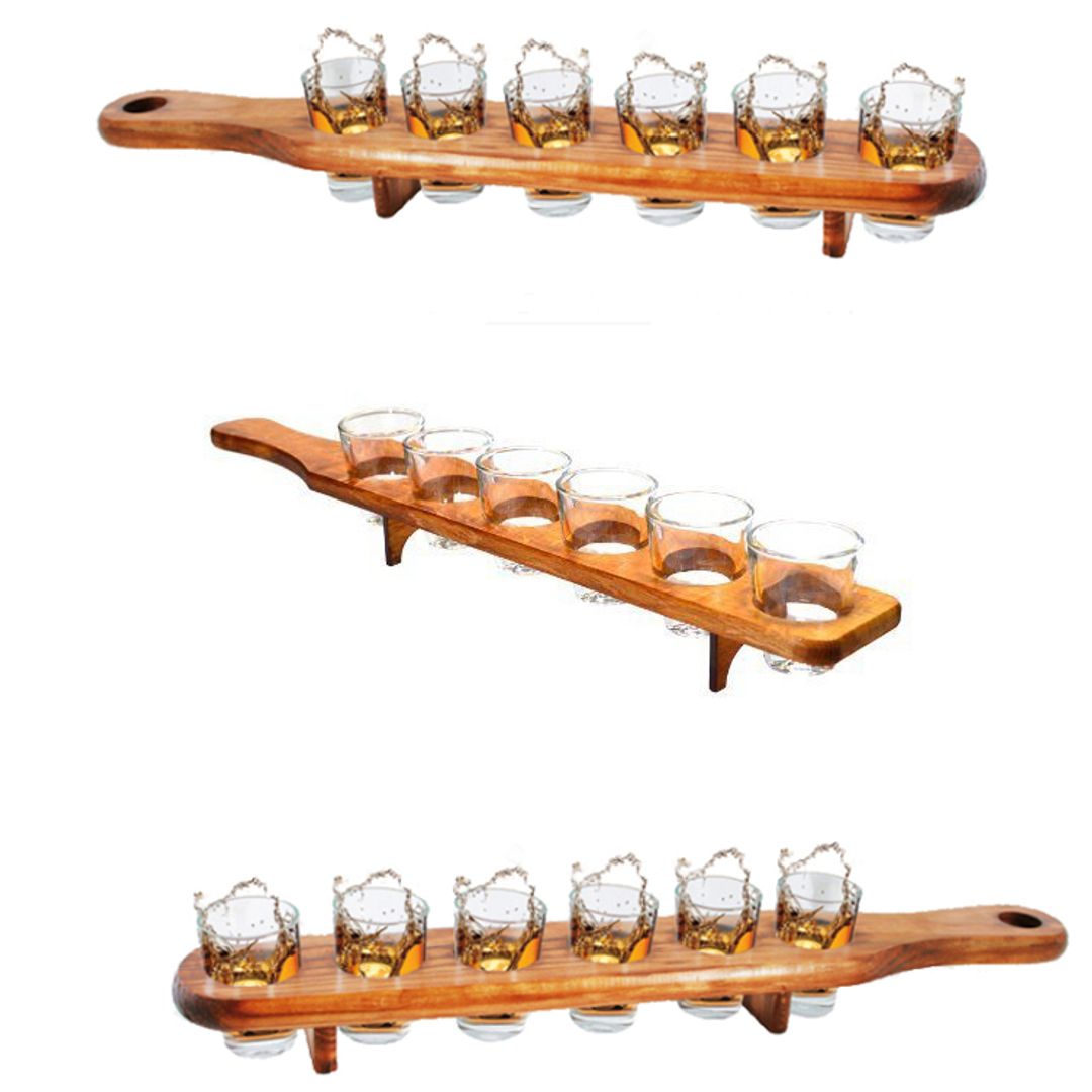 Набор шотов на деревянной подставке (6 шт)