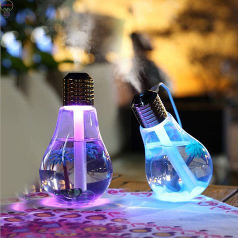 Увлажнитель воздуха с подсветкой Лампочка Bulb Humidifier (Серебристый)