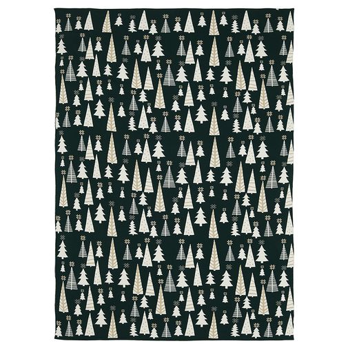 Плед из хлопка с новогодним рисунком Whitewood из коллекции New Year Essential, 130x180 см