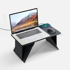 Складной стол для ноутбука с беспроводной зарядкой Kickstand Table (серый)