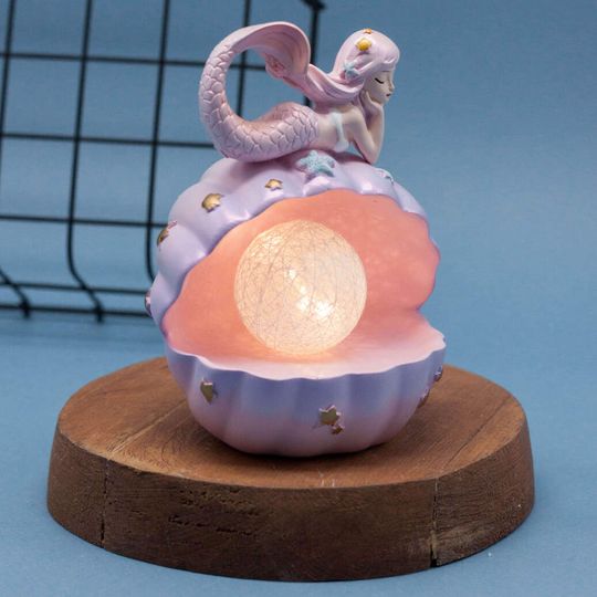                                      Ночник Русалка на жемчужине Pearl mermaid (Фиолетовый)