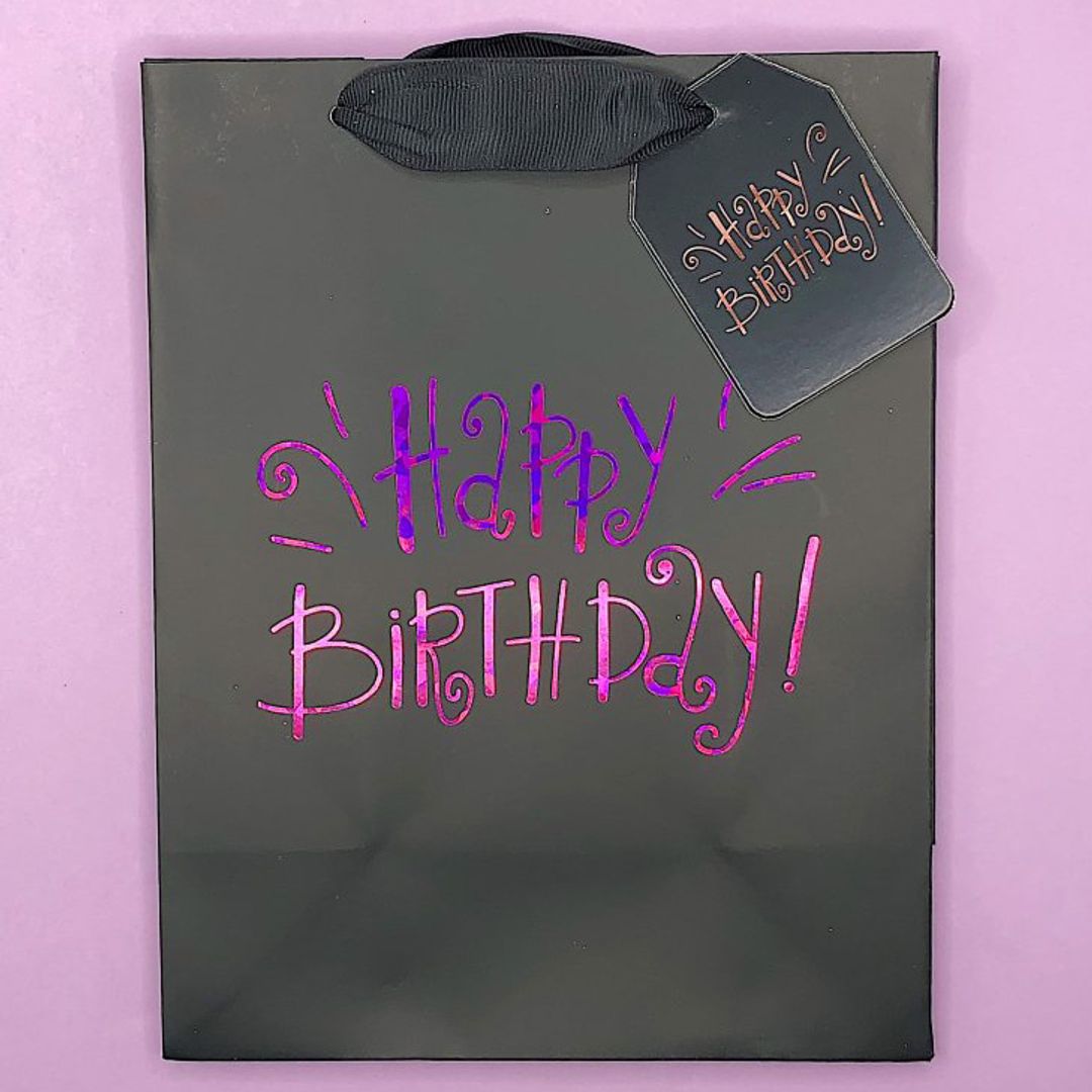 Подарочный пакет Happy birthday S