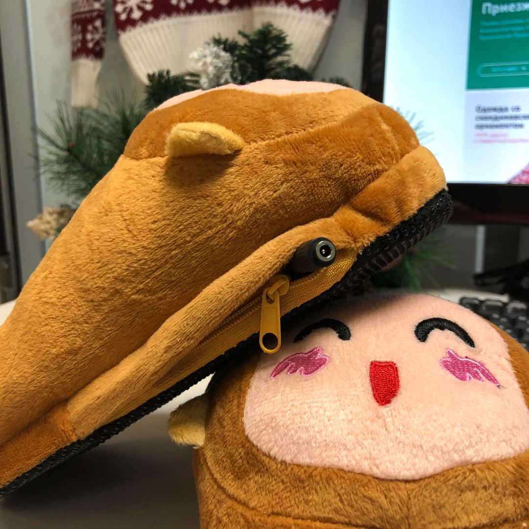 Тапочки с подогревом от USB Обезьянки