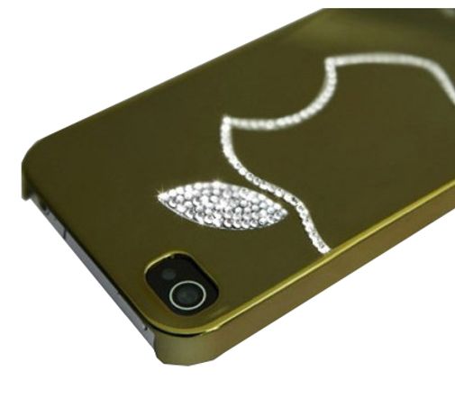 Чехол iPhone 4 Яблоко в стразах Чехол iPhone 4 Яблоко в стразах
