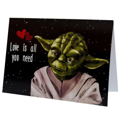 Открытка Star Wars Йода Love is all you need