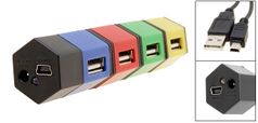 USB Хаб Разноцветные кубики