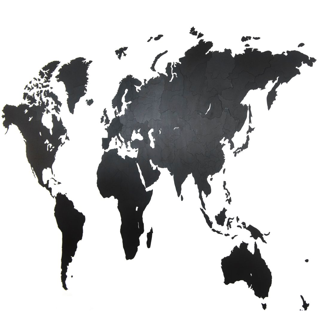 Декоративная Карта мира Wall Decoration Black GIANT