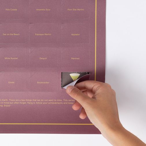 Плакат 50 коктейлей, которые нужно попробовать в жизни