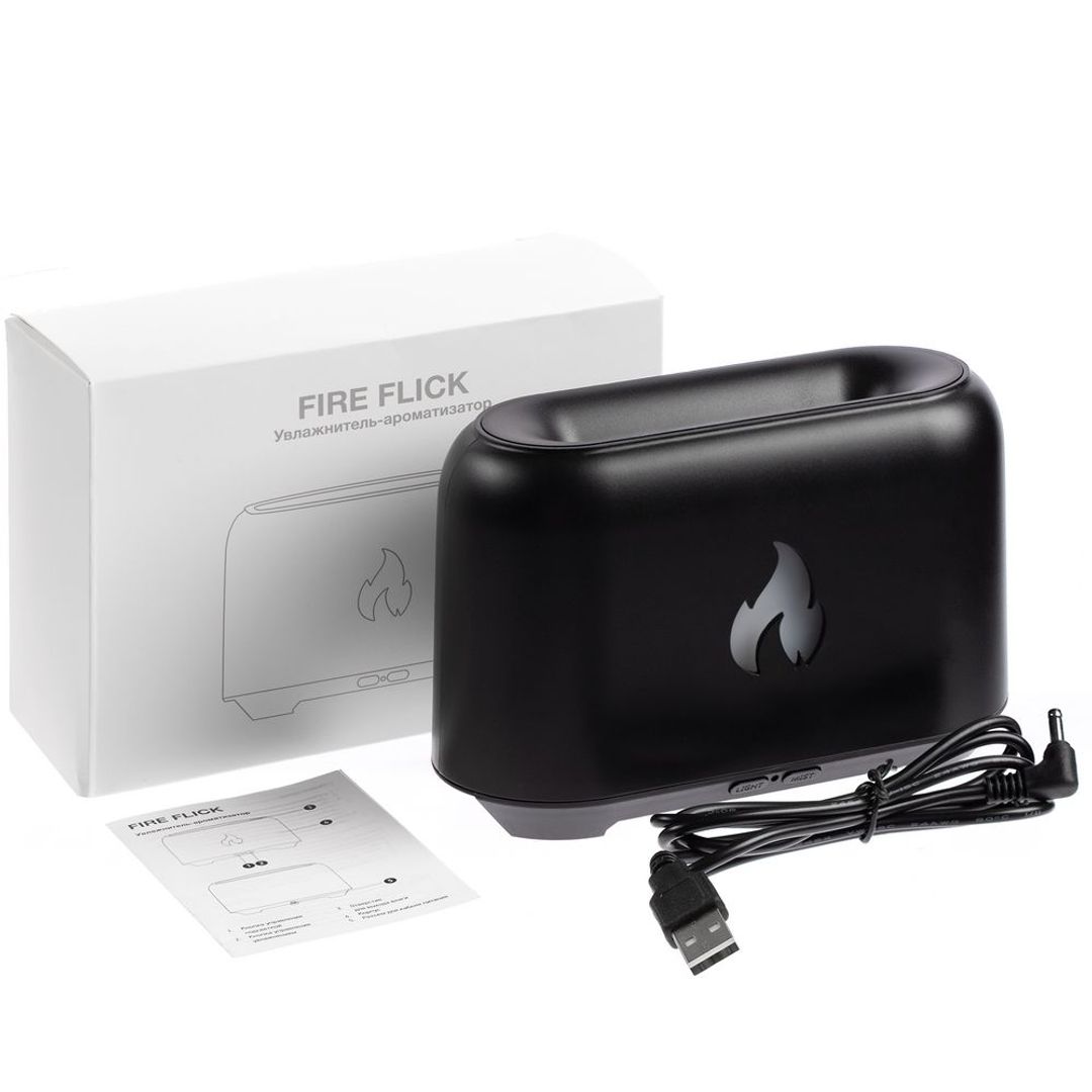Увлажнитель-ароматизатор Fire Flick с имитацией пламени (Черный) Увлажнитель-ароматизатор Fire Flick с имитацией пламени (Черный)