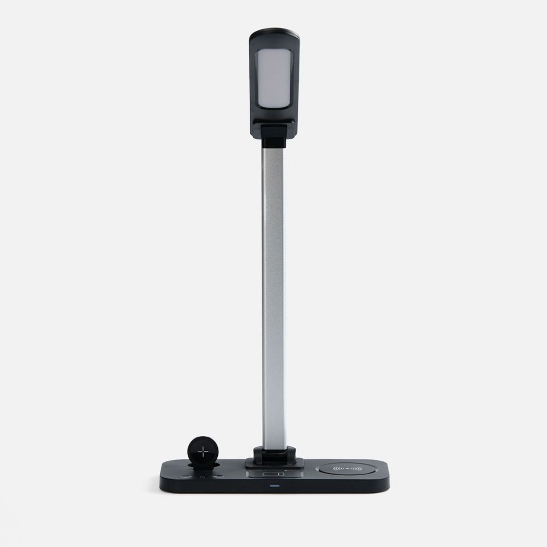 Настольная лампа с беспроводной зарядкой Power Light (черный) Настольная лампа с беспроводной зарядкой Power Light (черный)