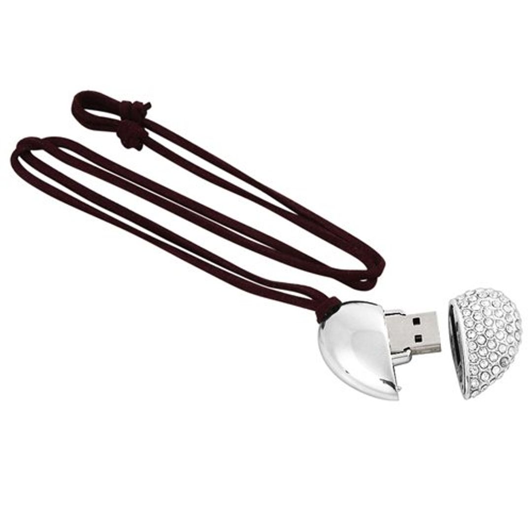 Флешка Сердечко со стразами 4 Гб Флешка Сердечко со стразами 4 Гб