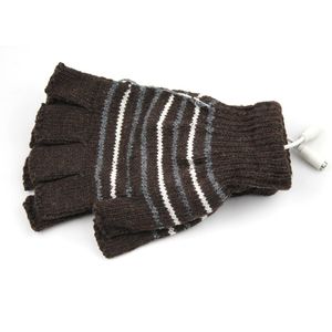 Перчатки с подогревом от USB Коричневые