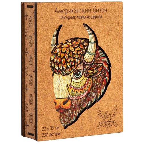 Деревянный пазл Puzzlewood Американский бизон
