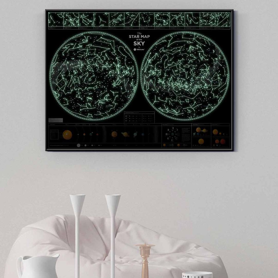 Светящаяся карта звездного неба Star Map of the Sky Светящаяся карта звездного неба Star Map of the Sky
