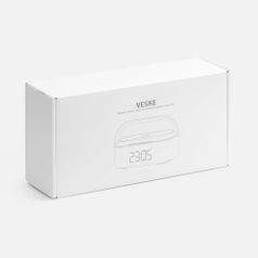 Колонка с часами и беспроводной зарядкой Veske ver.2 (серый)