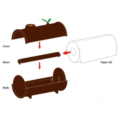 Держатель для бумажных полотенец Log&Roll Держатель для бумажных полотенец Log&Roll