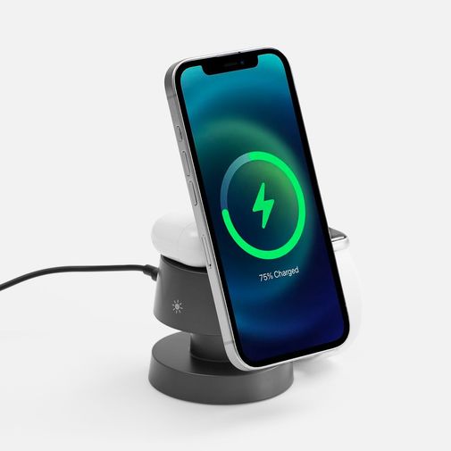 Станция беспроводной зарядки с подсветкой Lume (серый)