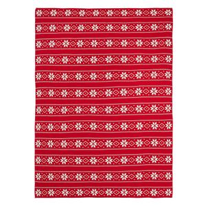 Плед из хлопка с новогодним рисунком Frostwork из коллекции New Year Essential, 130x180 см Плед из хлопка с новогодним рисунком Frostwork из коллекции New Year Essential, 130x180 см