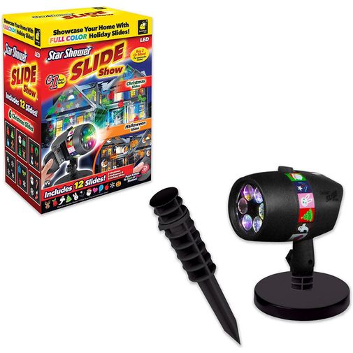 Светодиодный Лазерный Проектор для подсветки дома Slide Show (12 слайдов)