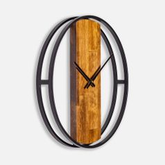 Часы Woodix (черные с коричневым)