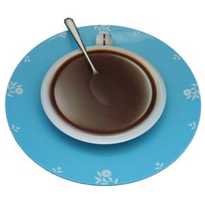 Часы Чашка кофе (Розовый) (Голубой с цветами)