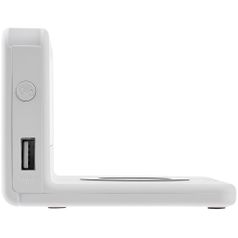 Часы настольные с беспроводным зарядным устройством Pitstop (белый)