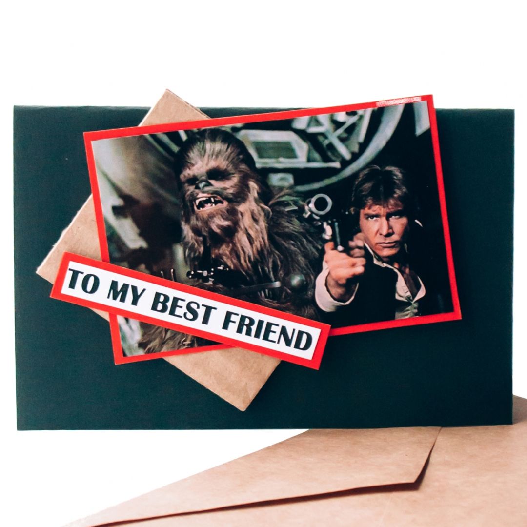 Открытка Star Wars Чубакка и Хан Соло Открытка Star Wars Чубакка и Хан Соло