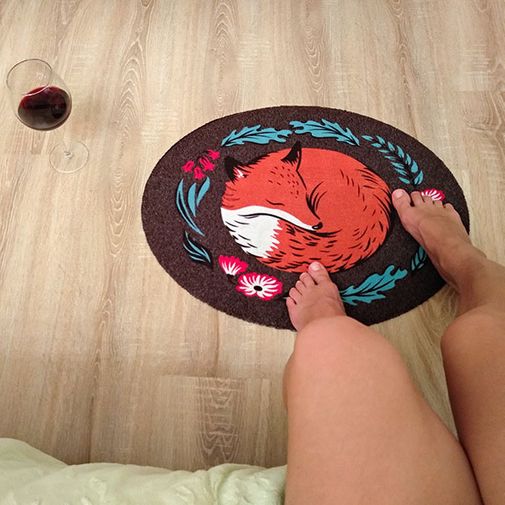 Коврик для входной двери Лисичка