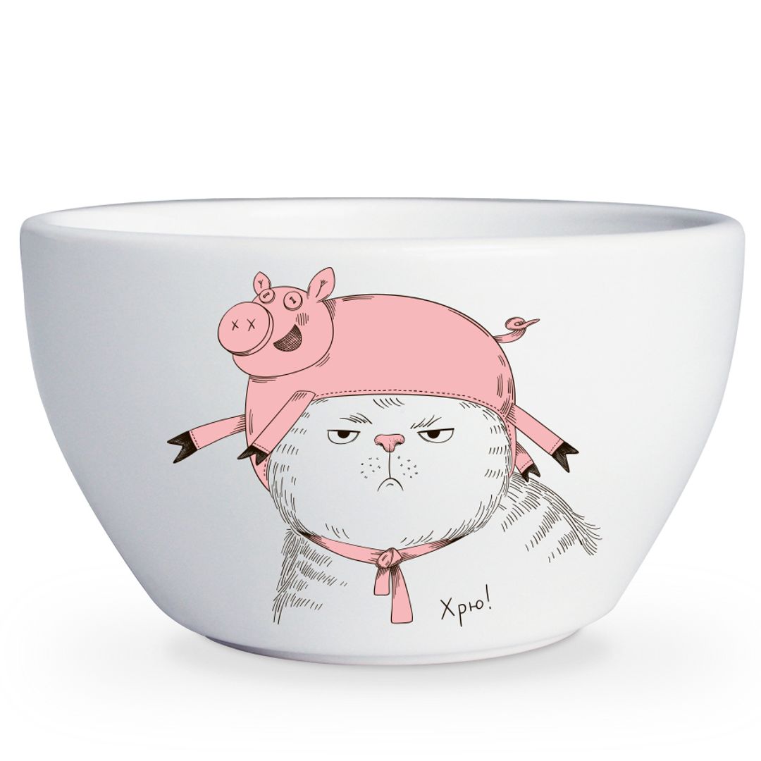 Тарелка глубокая Кот в костюме Хрю! Тарелка глубокая Кот в костюме Хрю!