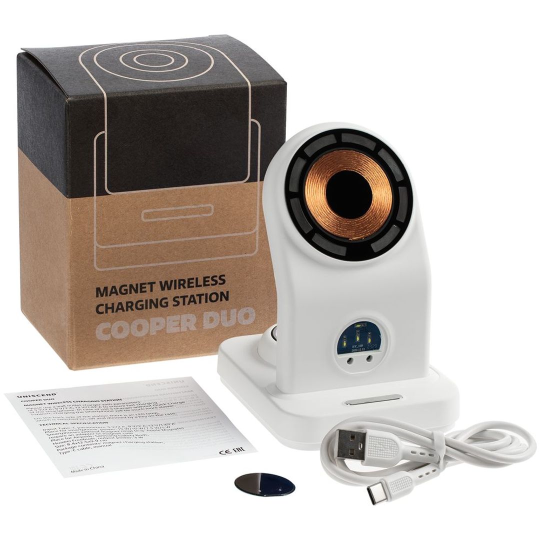 Зарядная станция с подсветкой Cooper Duo (Белая)