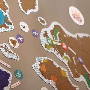 Магнитная Скретч-карта мира True Map Puzzle Gold