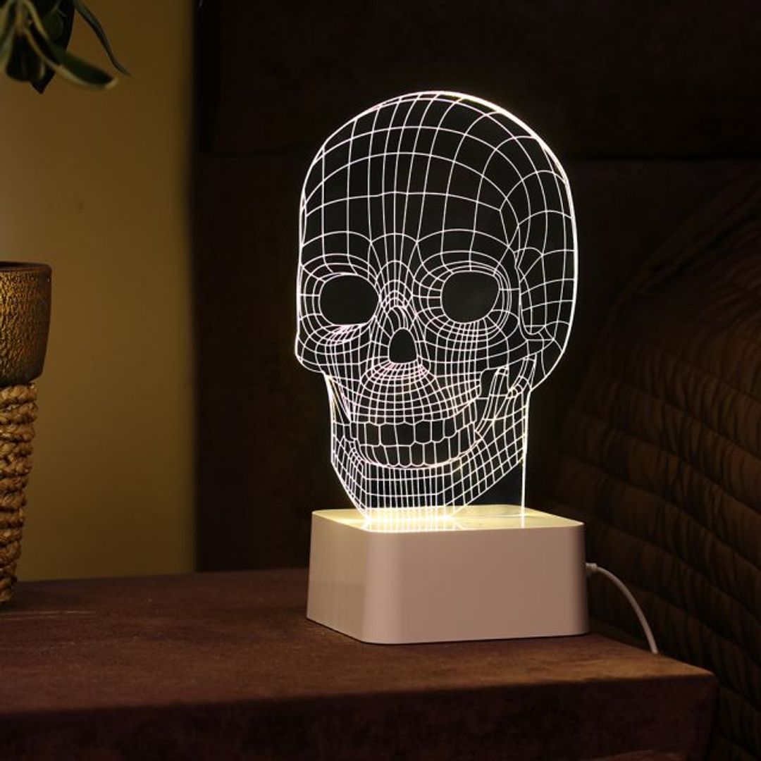 3D Лампа Череп