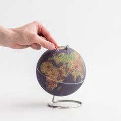 Пробковый мини-глобус Mini Cork Globe цветной