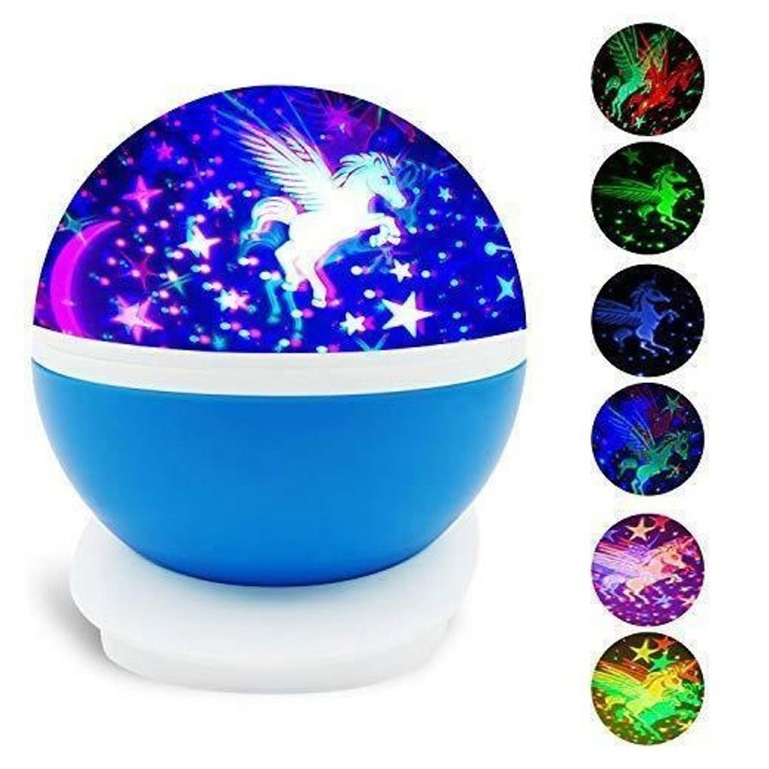Вращающийся Ночник звездного неба с единорогом