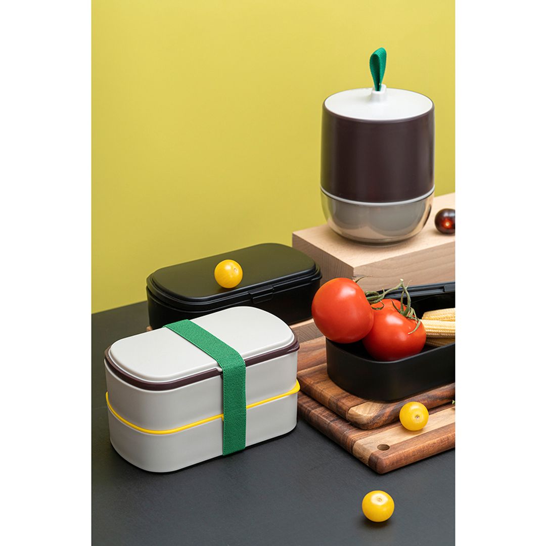 Ланч-бокс с приборами Food Time серый (1 л) Ланч-бокс с приборами Food Time серый (1 л)