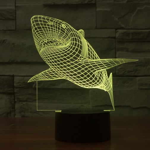 3D Лампа Акула