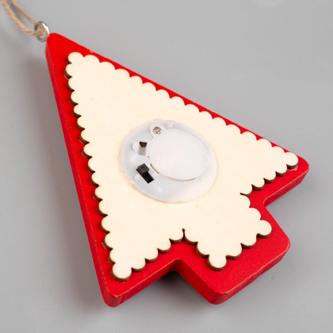 Елочная игрушка с подсветкой Домик деда Мороза Елочная игрушка с подсветкой Домик деда Мороза