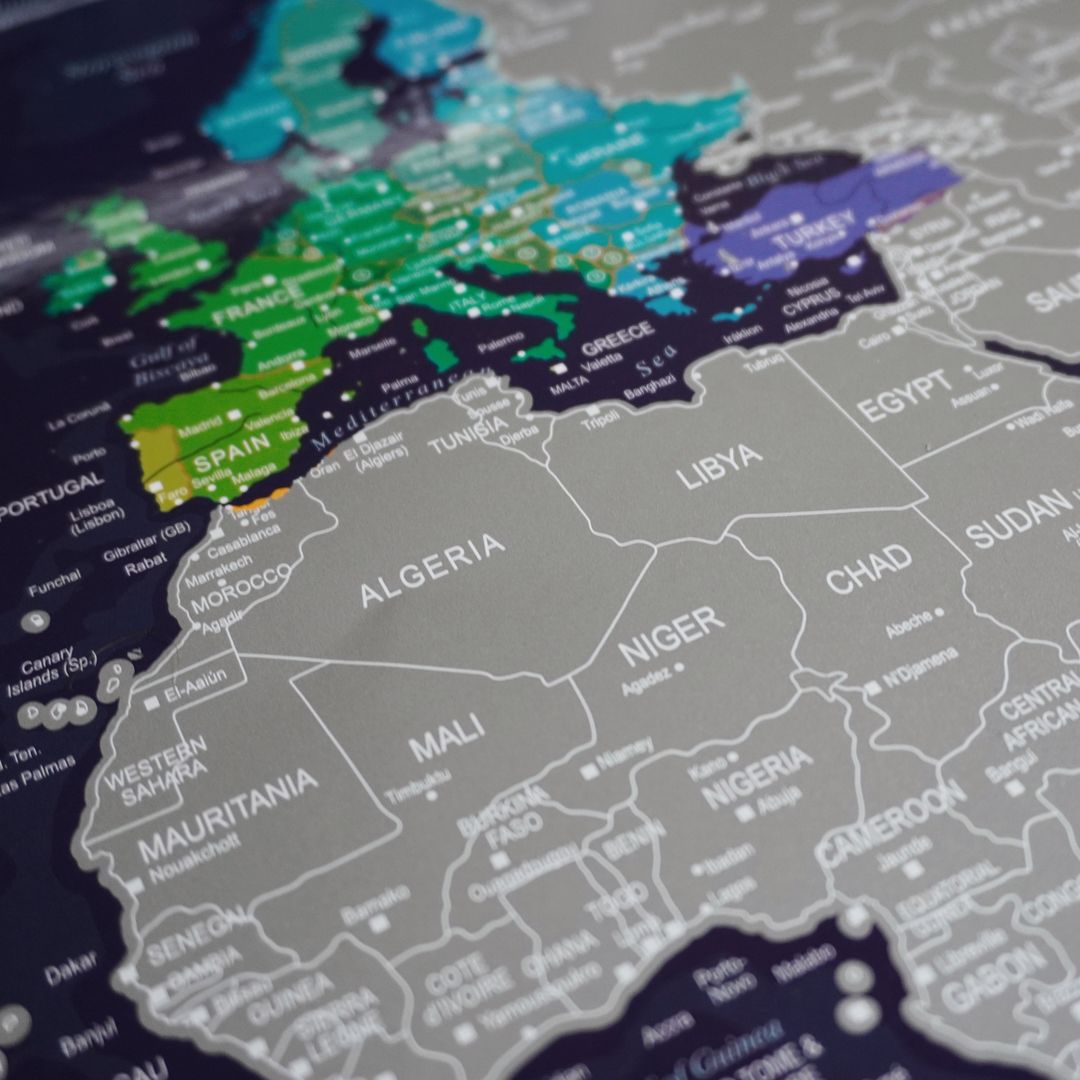 Скретч-карта мира Afi Design Blue (84х60 см, на английском) Скретч-карта мира Afi Design Blue (84х60 см, на английском)