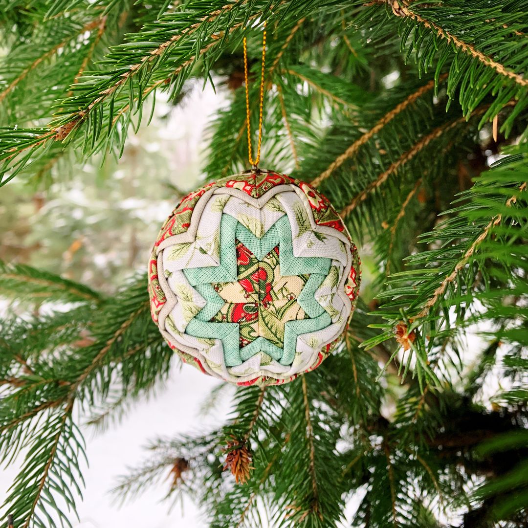 Текстильный шар-артишок Лесной орех (ручная работа)