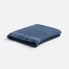 Плед вафельный Elenglect (темно-синий)