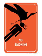 Металлическая табличка No Smoking