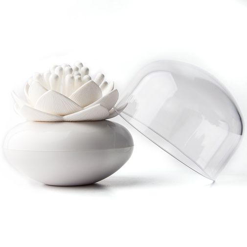 Контейнер для ватных палочек Лотос Lotus cotton bud (Белый)