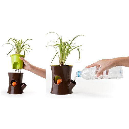 Самополивающееся кашпо Белочка