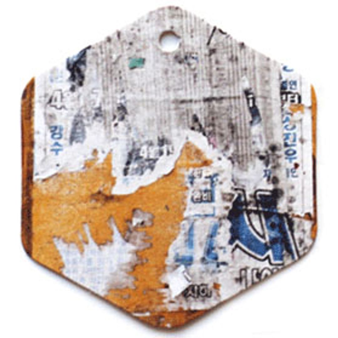 Бирка упаковочная Граффити — шестигранник