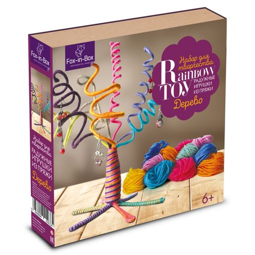 Набор для творчества Игрушка из пряжи Радужное дерево